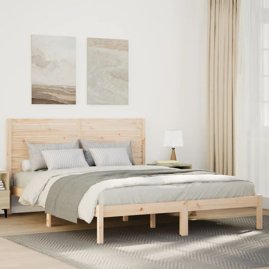 Extra Long Bed Frame without Mattress 160x210 cm Solid Wood