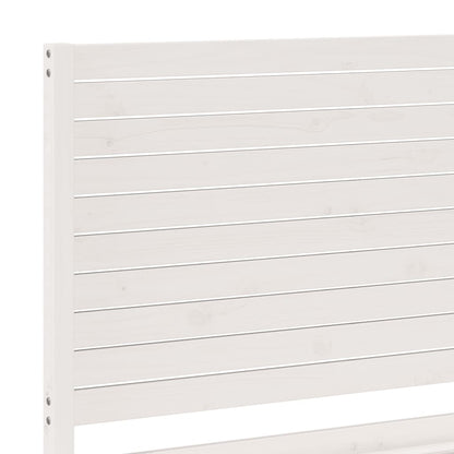 Extra Long Bed Frame without Mattress White 160x210 cm Solid Wood