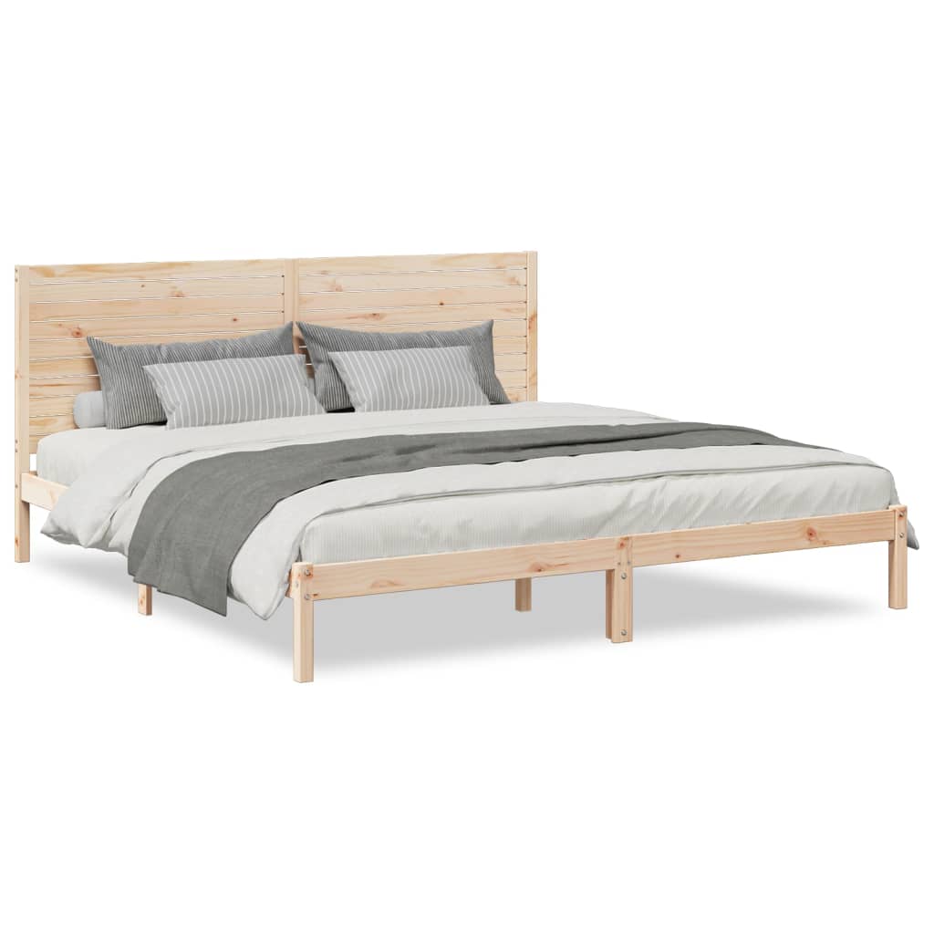 Extra Long Bed Frame without Mattress 180x210 cm Solid Wood