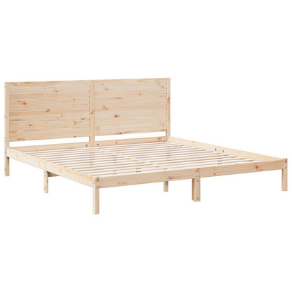 Extra Long Bed Frame without Mattress 180x210 cm Solid Wood