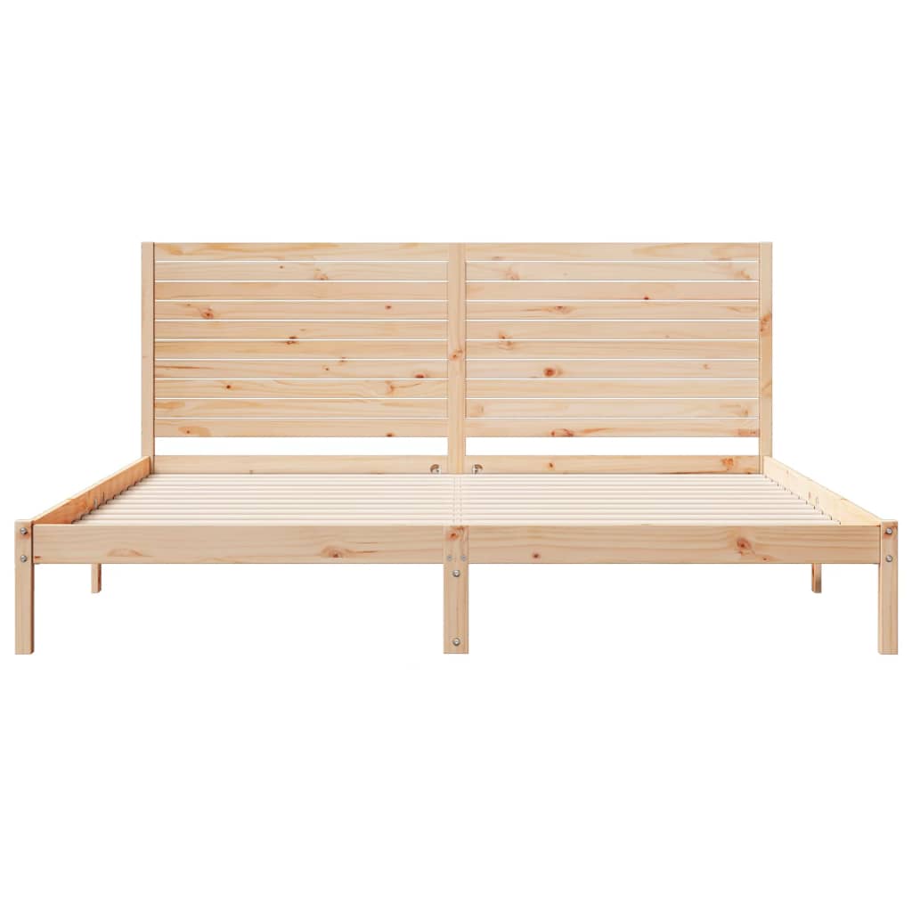 Extra Long Bed Frame without Mattress 180x210 cm Solid Wood