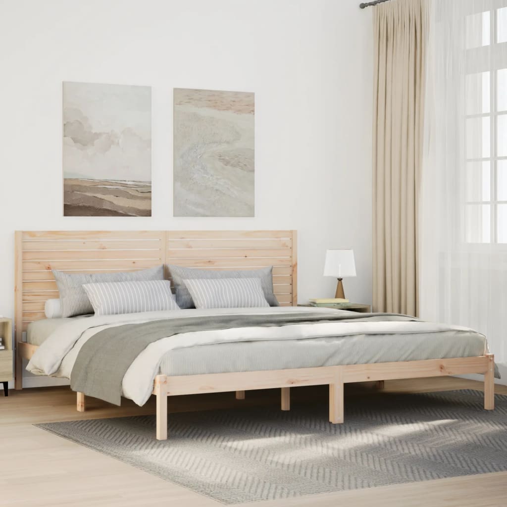 Extra Long Bed Frame without Mattress 180x210 cm Solid Wood