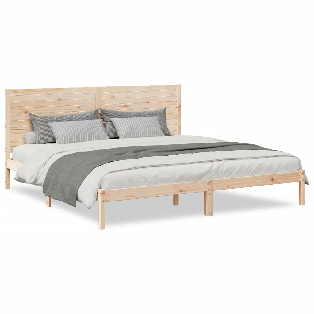 Extra Long Bed Frame without Mattress 200x210 cm Solid Wood