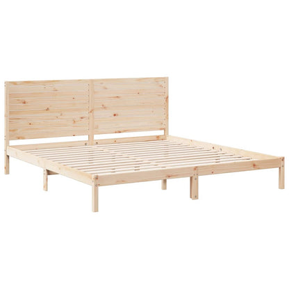 Extra Long Bed Frame without Mattress 200x210 cm Solid Wood