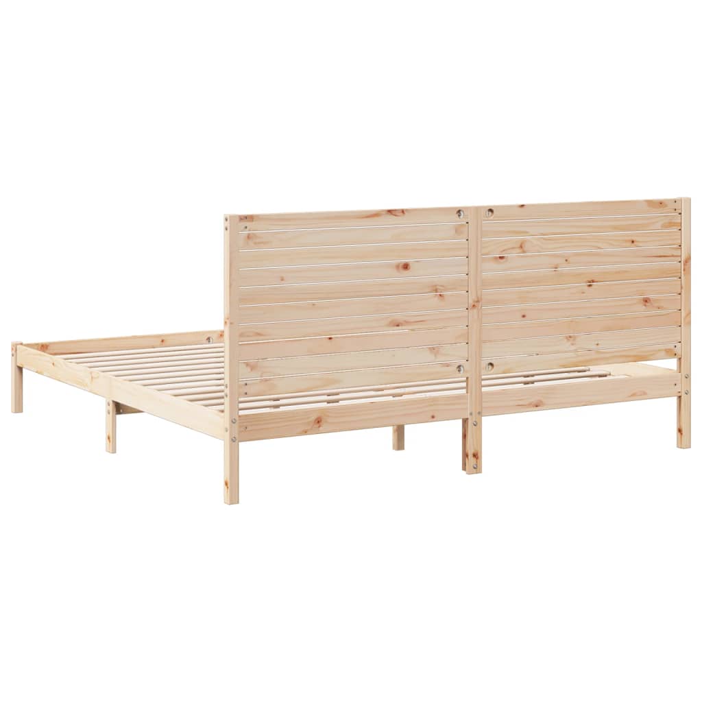 Extra Long Bed Frame without Mattress 200x210 cm Solid Wood