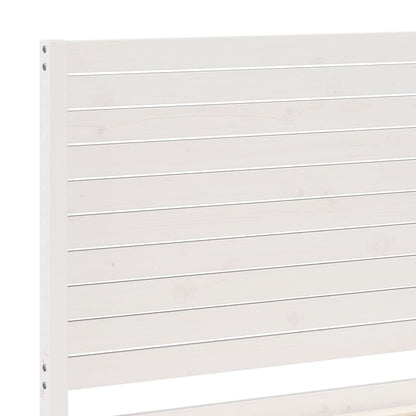 Extra Long Bed Frame without Mattress White 200x210 cm Solid Wood