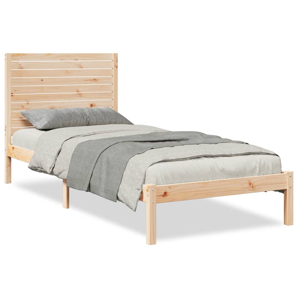 Extra Long Bed Frame without Mattress 100x220 cm Solid Wood