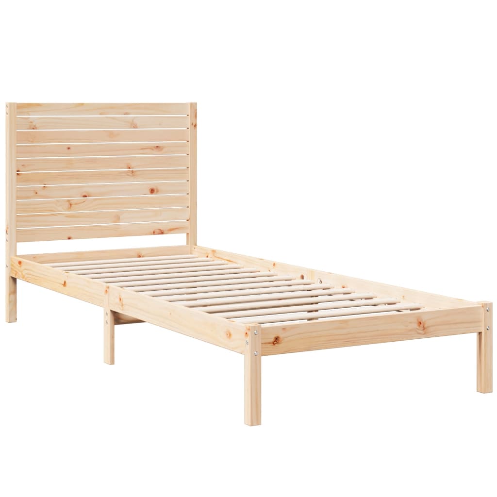 Extra Long Bed Frame without Mattress 100x220 cm Solid Wood