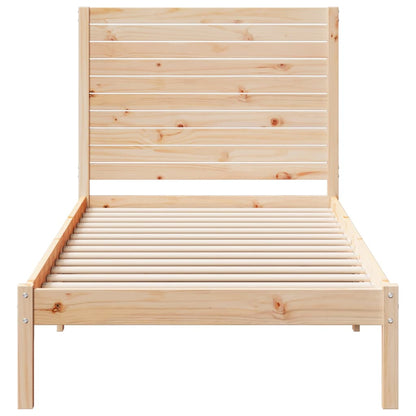 Extra Long Bed Frame without Mattress 100x220 cm Solid Wood