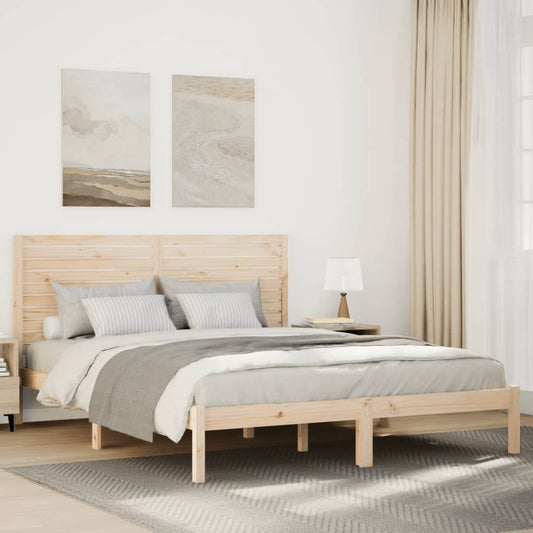 Extra Long Bed Frame without Mattress 160x220 cm Solid Wood