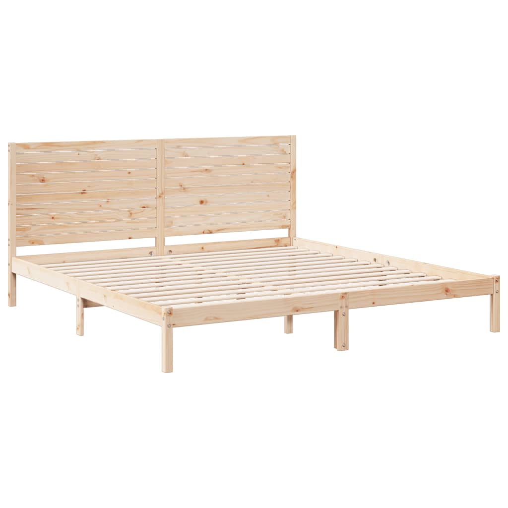 Extra Long Bed Frame without Mattress 180x220 cm Solid Wood