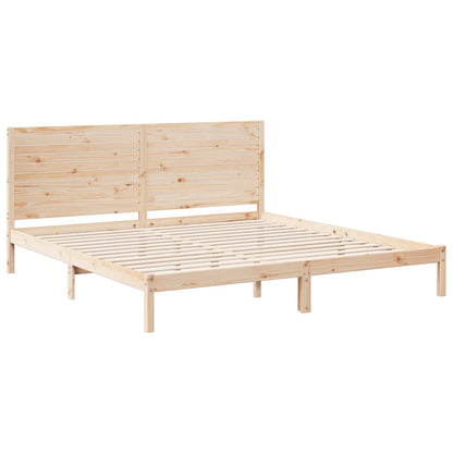 Extra Long Bed Frame without Mattress 180x220 cm Solid Wood