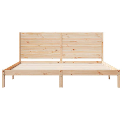 Extra Long Bed Frame without Mattress 180x220 cm Solid Wood