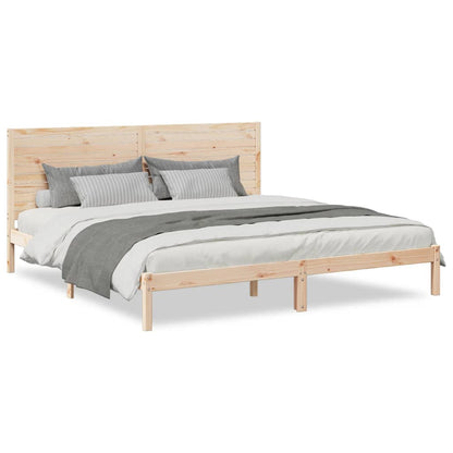 Extra Long Bed Frame without Mattress 200x220 cm Solid Wood