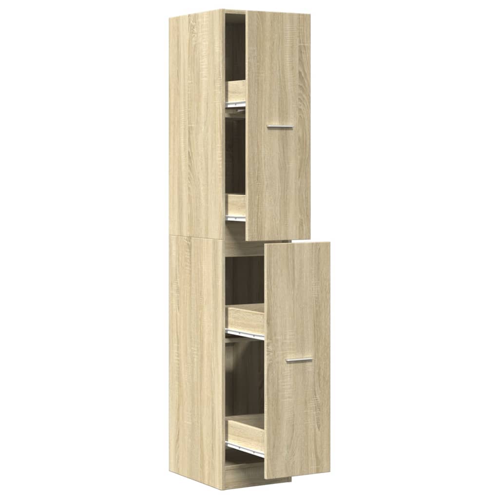 Apothecary Cabinet Sonoma Oak 30x41x174.5 cm Engineered Wood