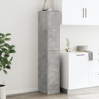 Apothecary Cabinet Concrete Grey 30x41x174.5 cm Engineered Wood