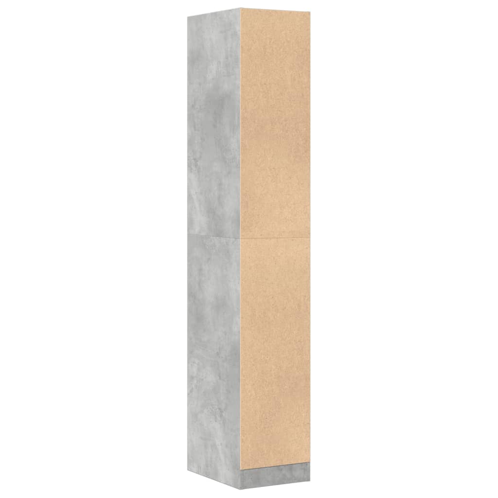 Apothecary Cabinet Concrete Grey 30x41x174.5 cm Engineered Wood