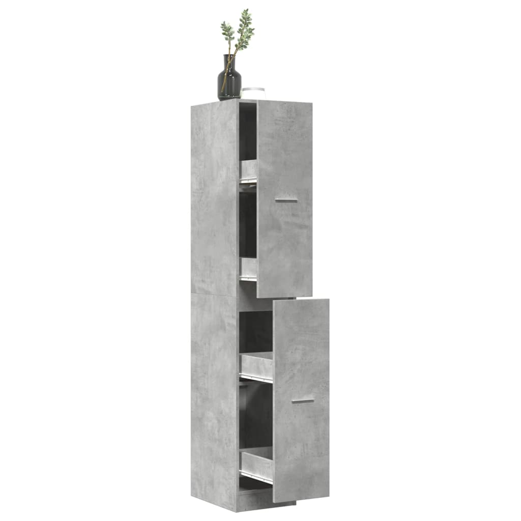 Apothecary Cabinet Concrete Grey 30x41x174.5 cm Engineered Wood