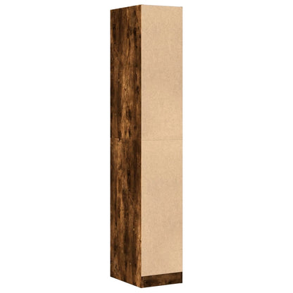 Apothecary Cabinet Smoked Oak 30x41x174.5 cm Engineered Wood