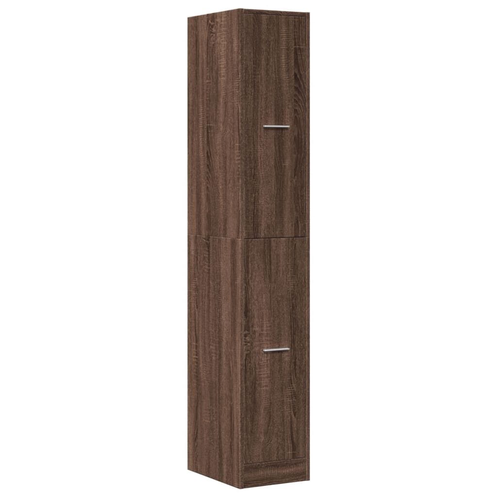 Apothecary Cabinet Brown Oak 30x41x174.5 cm Engineered Wood