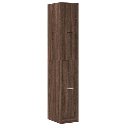 Apothecary Cabinet Brown Oak 30x41x174.5 cm Engineered Wood