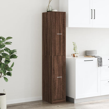 Apothecary Cabinet Brown Oak 30x41x174.5 cm Engineered Wood