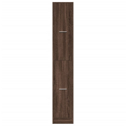 Apothecary Cabinet Brown Oak 30x41x174.5 cm Engineered Wood