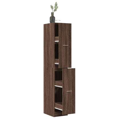 Apothecary Cabinet Brown Oak 30x41x174.5 cm Engineered Wood