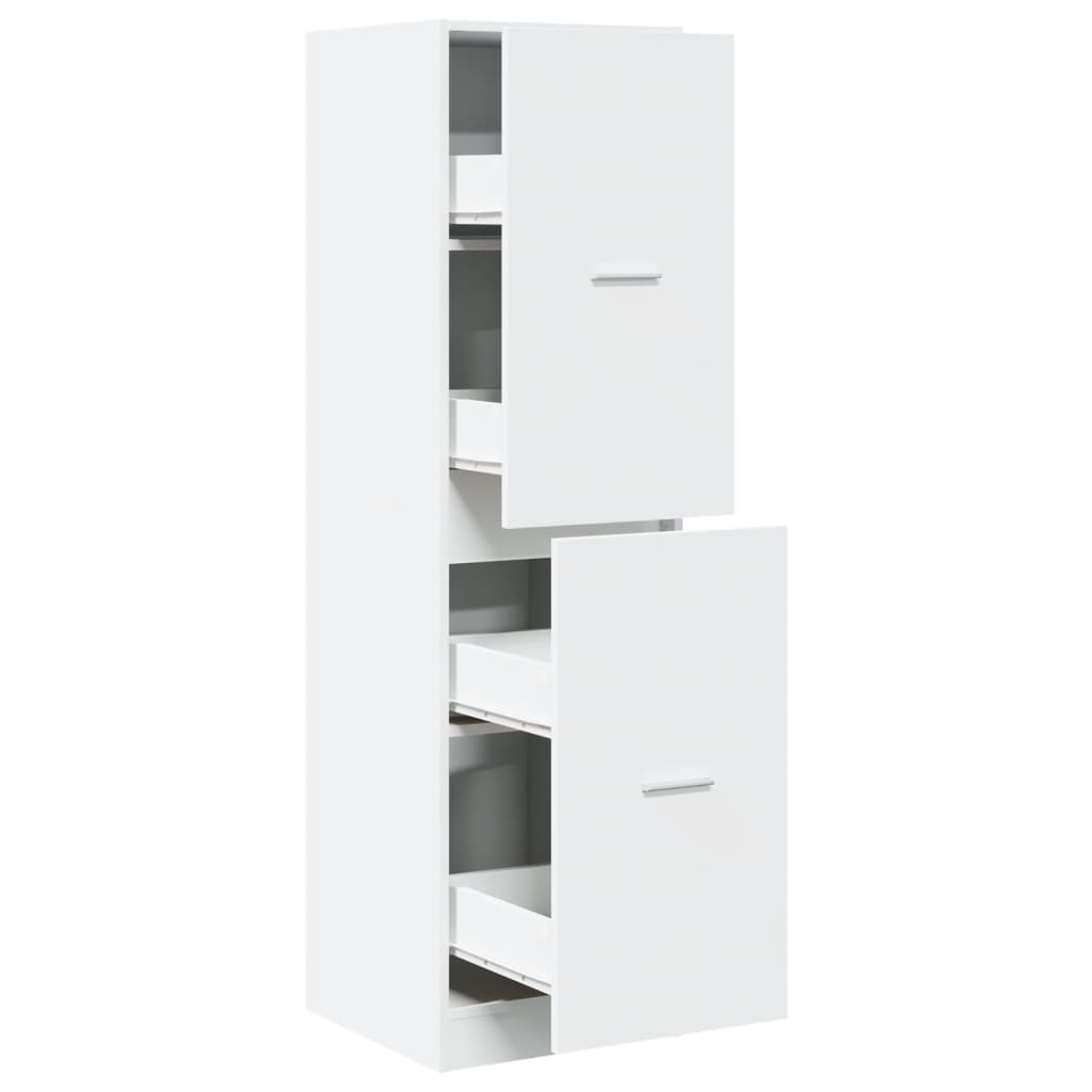 Apothecary Cabinet White 40x41x144.5 cm Engineered Wood