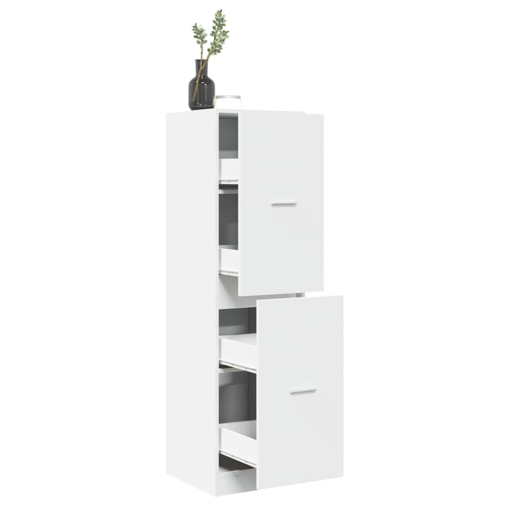 Apothecary Cabinet White 40x41x144.5 cm Engineered Wood