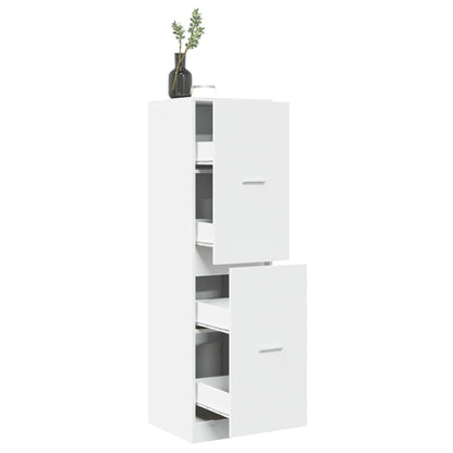 Apothecary Cabinet White 40x41x144.5 cm Engineered Wood