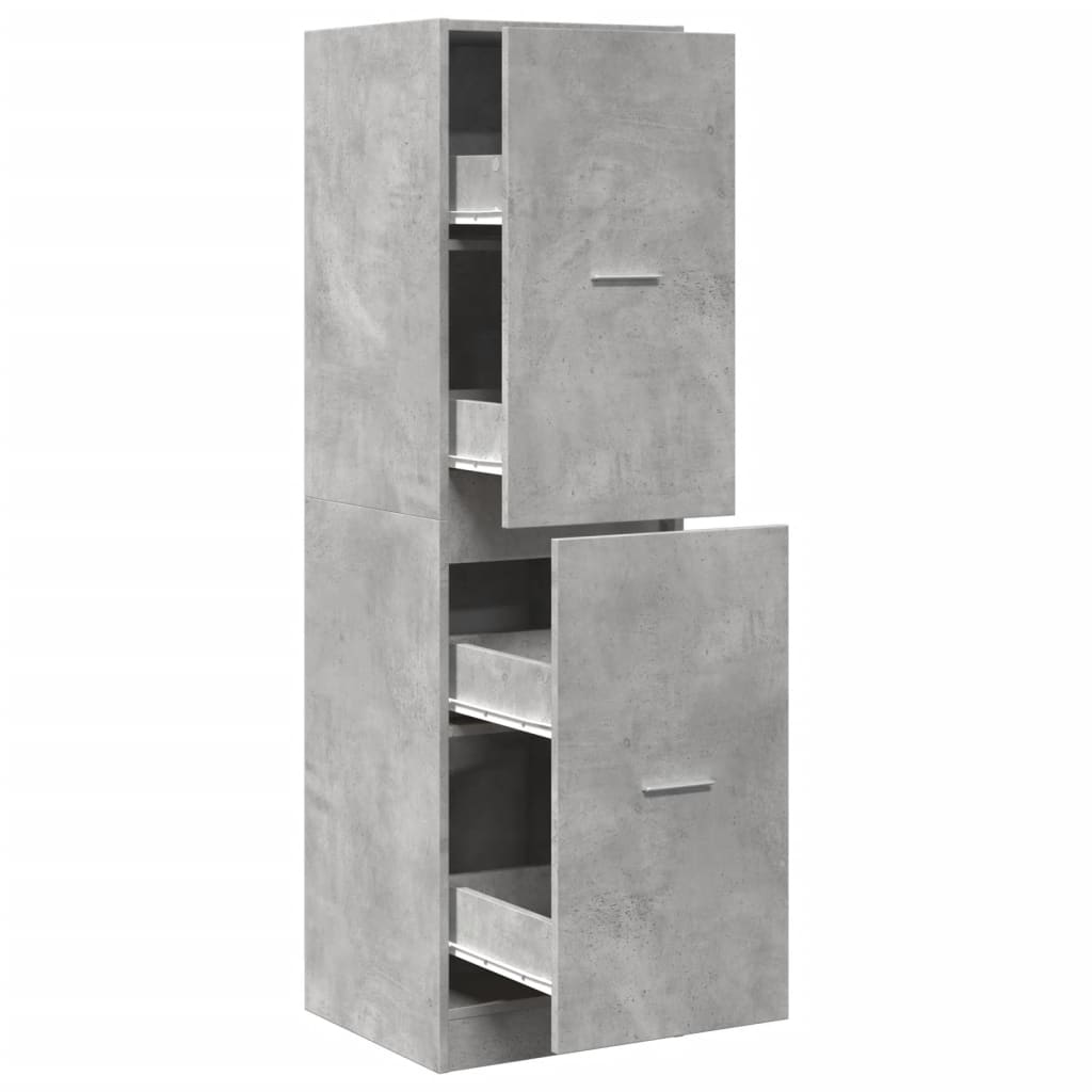 Apothecary Cabinet Concrete Grey 40x41x144.5 cm Engineered Wood