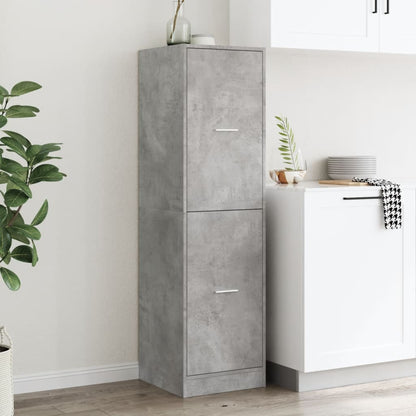 Apothecary Cabinet Concrete Grey 40x41x144.5 cm Engineered Wood