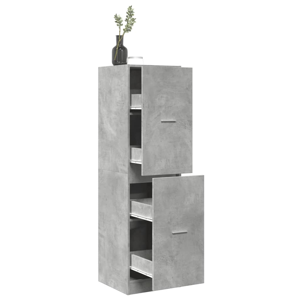 Apothecary Cabinet Concrete Grey 40x41x144.5 cm Engineered Wood