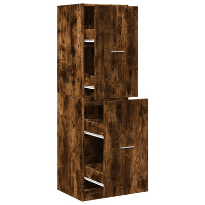 Apothecary Cabinet Smoked Oak 40x41x144.5 cm Engineered Wood