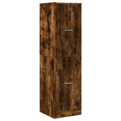 Apothecary Cabinet Smoked Oak 40x41x144.5 cm Engineered Wood