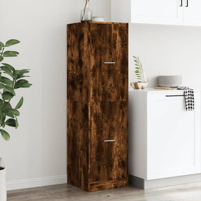 Apothecary Cabinet Smoked Oak 40x41x144.5 cm Engineered Wood