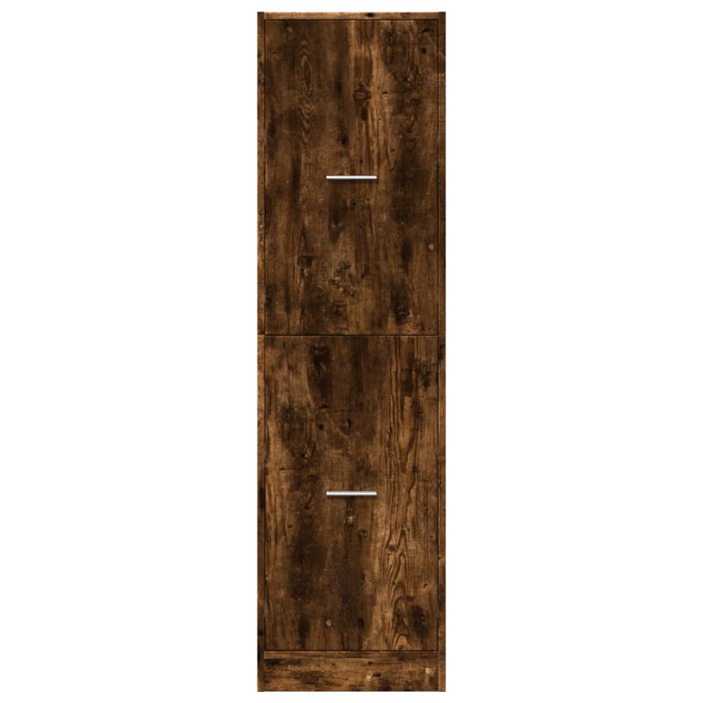 Apothecary Cabinet Smoked Oak 40x41x144.5 cm Engineered Wood