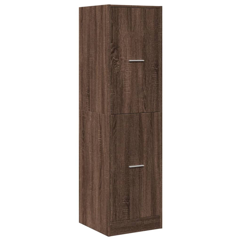 Apothecary Cabinet Brown Oak 40x41x144.5 cm Engineered Wood