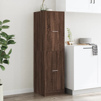 Apothecary Cabinet Brown Oak 40x41x144.5 cm Engineered Wood