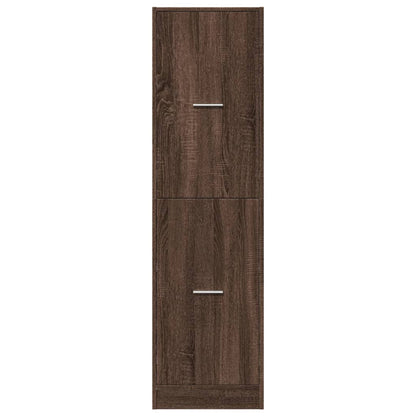 Apothecary Cabinet Brown Oak 40x41x144.5 cm Engineered Wood