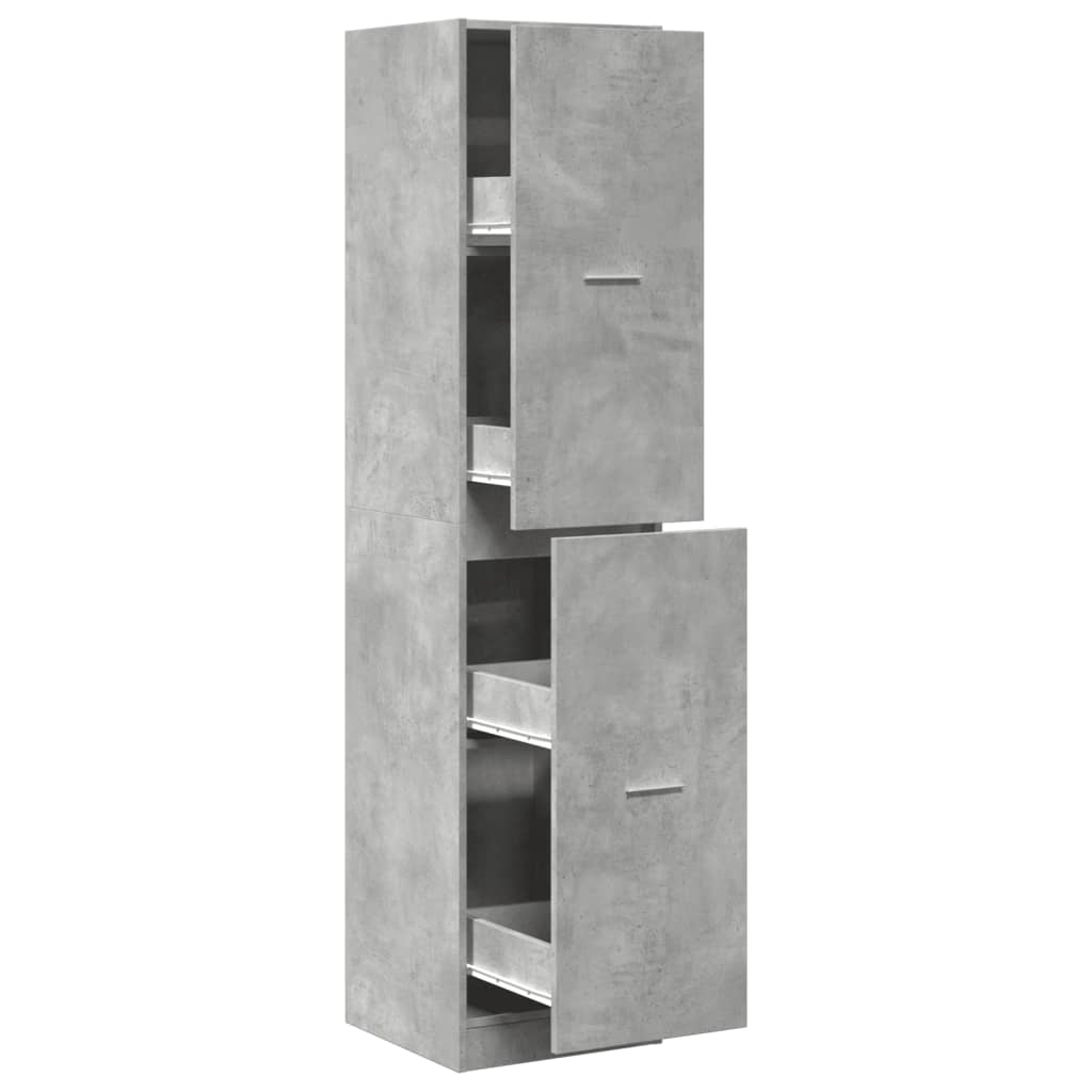 Apothecary Cabinet Concrete Grey 40x41x174.5 cm Engineered Wood