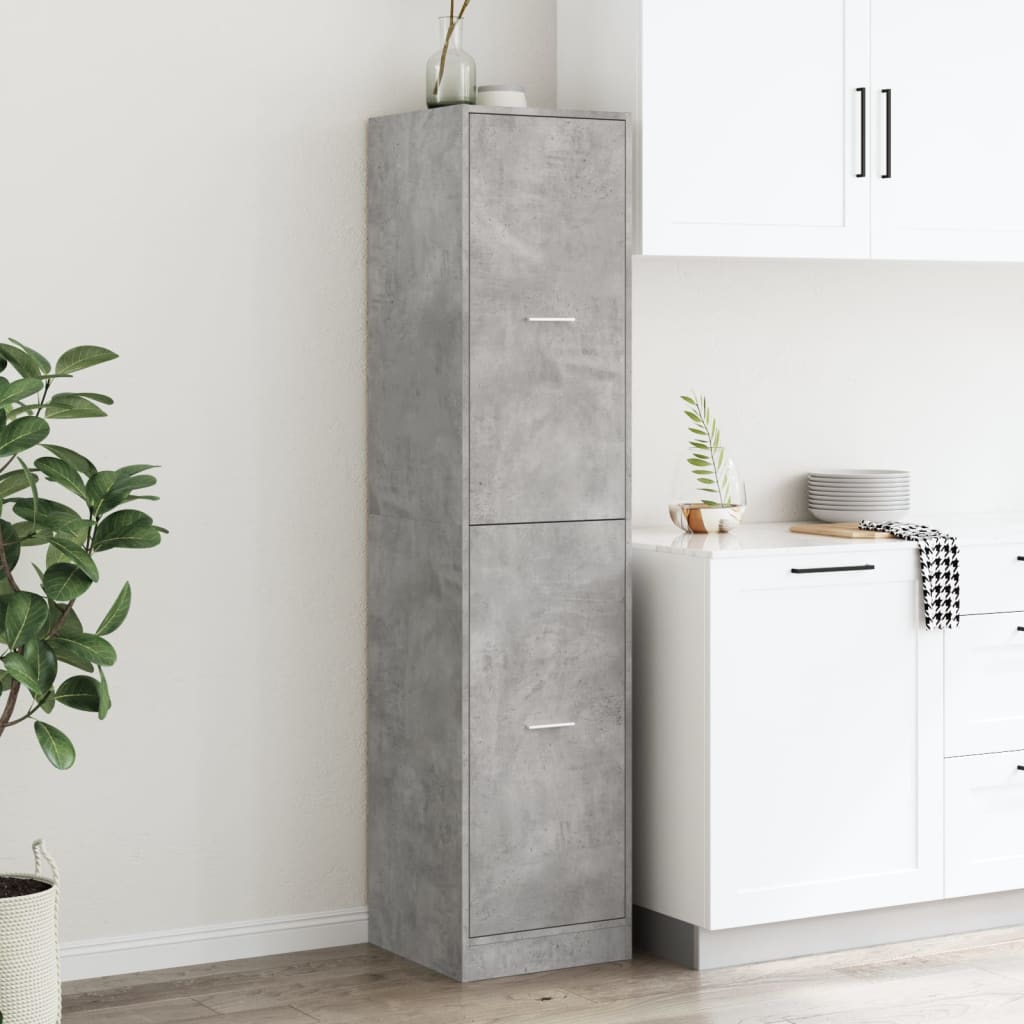 Apothecary Cabinet Concrete Grey 40x41x174.5 cm Engineered Wood