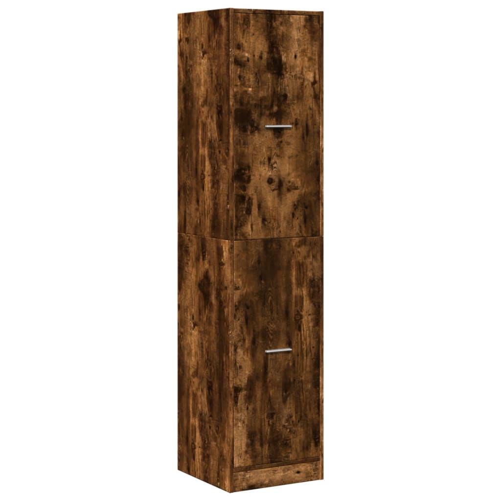 Apothecary Cabinet Smoked Oak 40x41x174.5 cm Engineered Wood