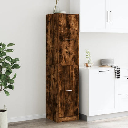 Apothecary Cabinet Smoked Oak 40x41x174.5 cm Engineered Wood