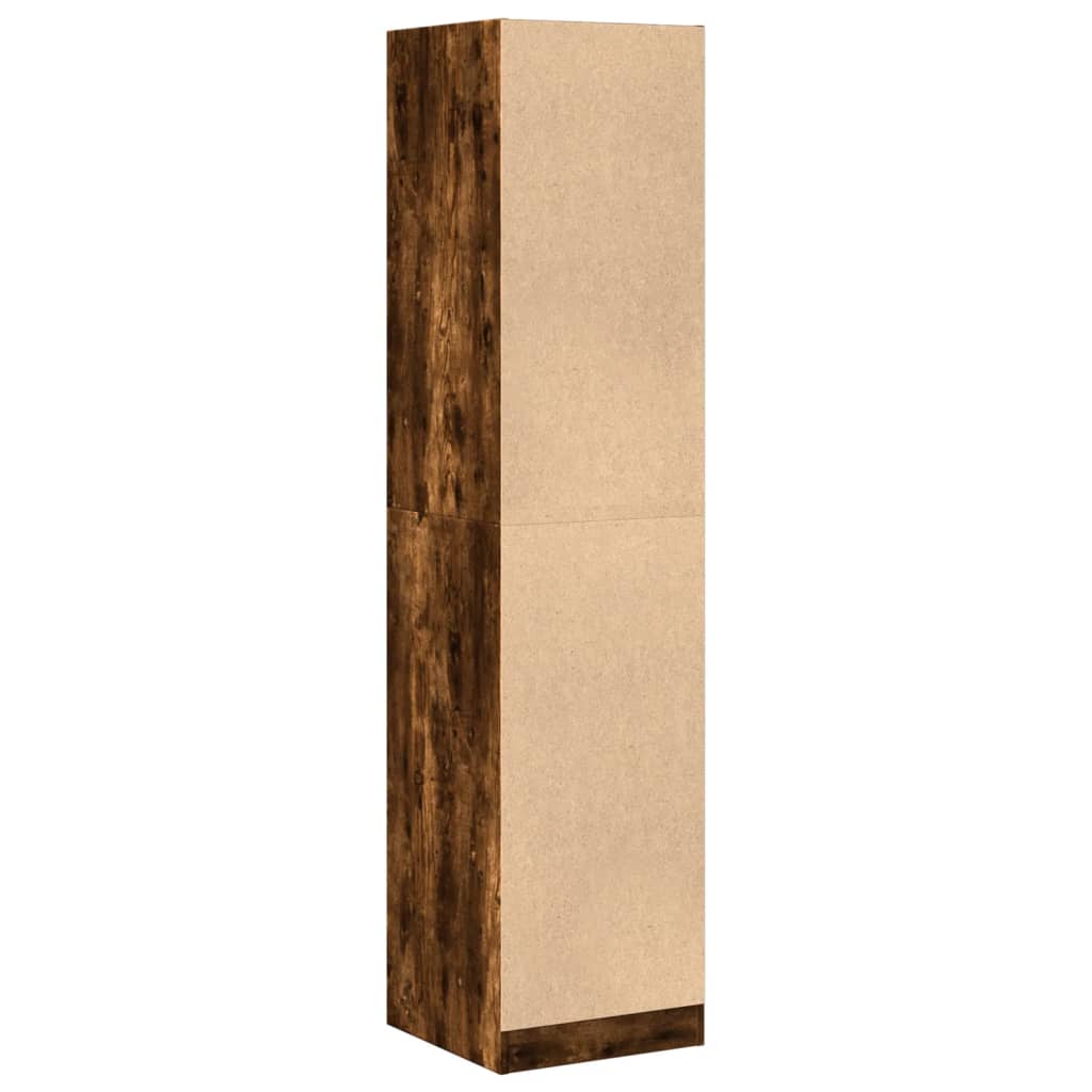 Apothecary Cabinet Smoked Oak 40x41x174.5 cm Engineered Wood