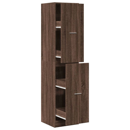 Apothecary Cabinet Brown Oak 40x41x174.5 cm Engineered Wood