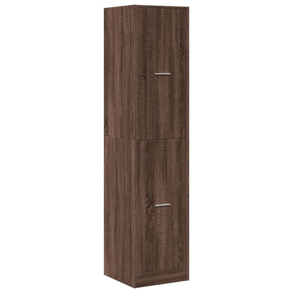 Apothecary Cabinet Brown Oak 40x41x174.5 cm Engineered Wood