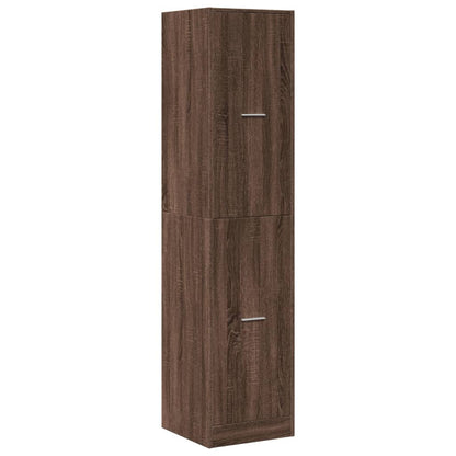 Apothecary Cabinet Brown Oak 40x41x174.5 cm Engineered Wood