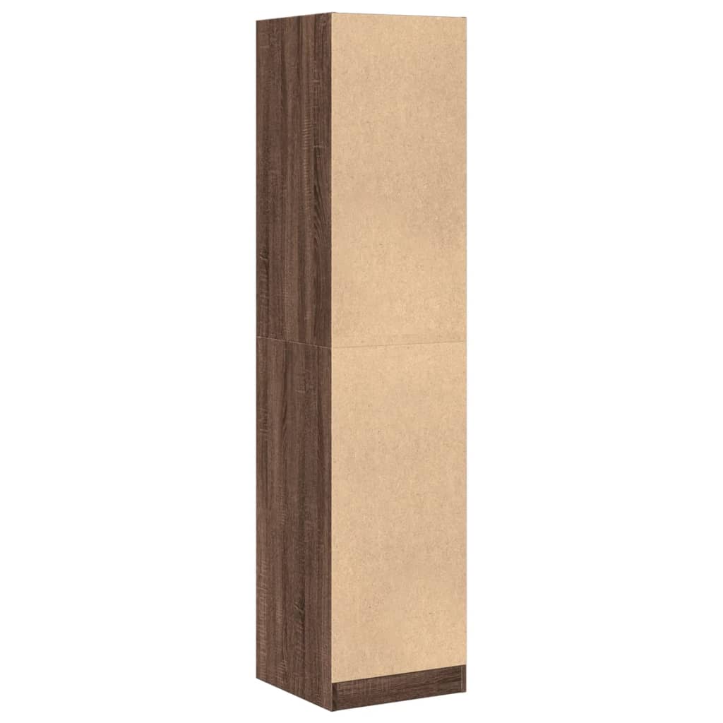 Apothecary Cabinet Brown Oak 40x41x174.5 cm Engineered Wood